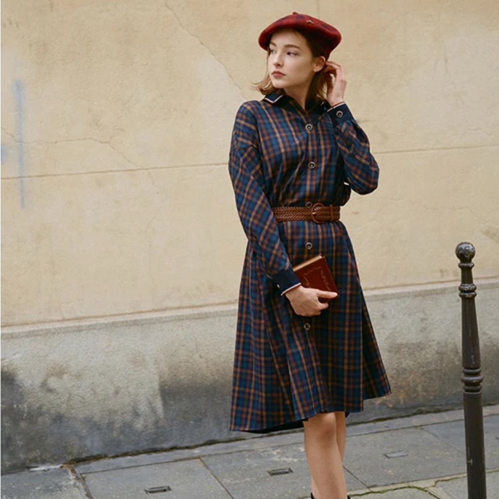 Miss Patina Damsel Check Dress by Miss Patina